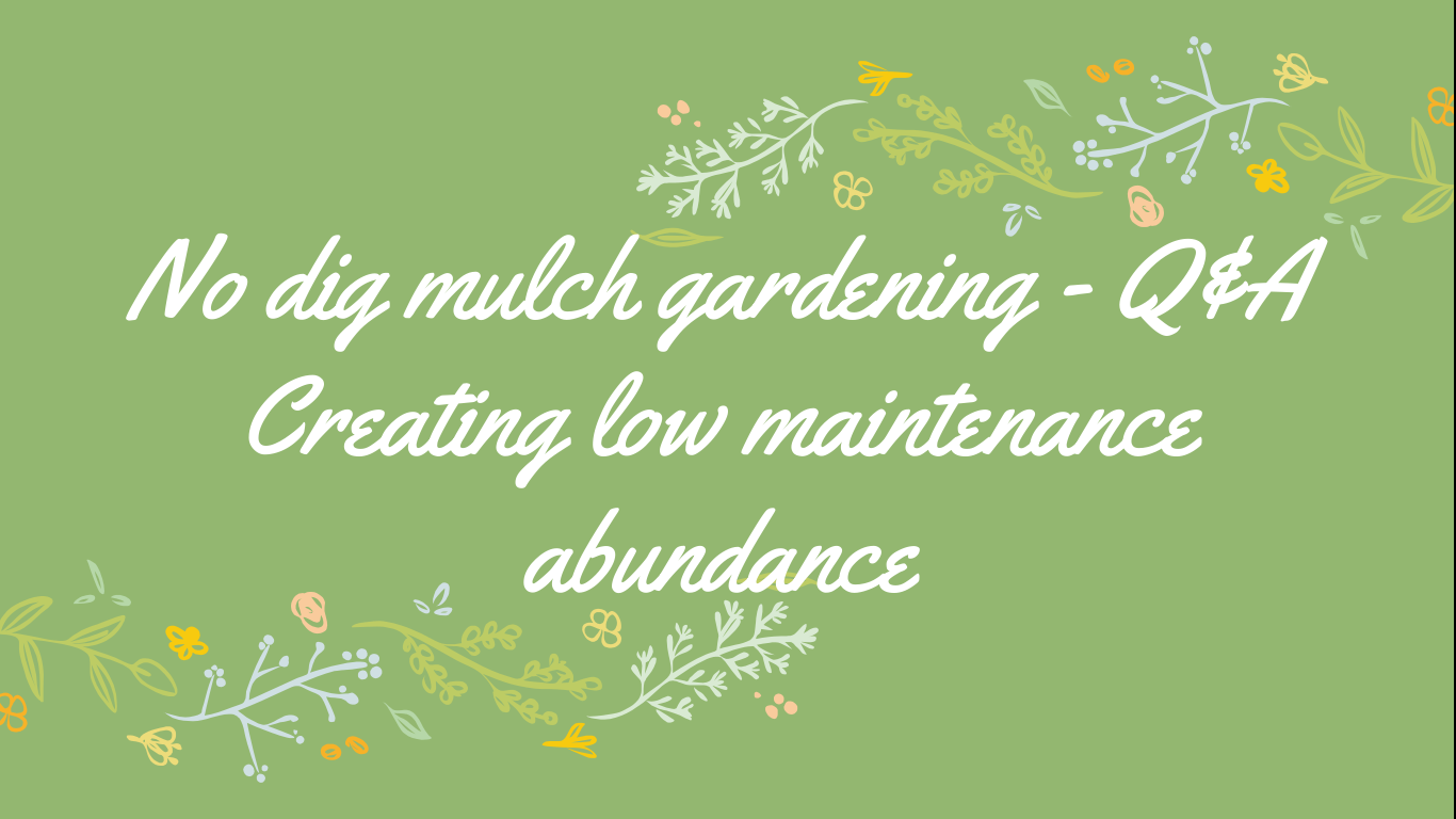 No Dig Mulch Gardening – Free Q&A eBook – Creating Low Maintenance Abundance